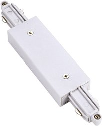 SLV 143101 Element systemu szynowego wysokonapięciowego Konektor prosty 1-fazowy biały