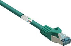 Kabel LAN Renkforce RF-5462398, 1 szt., RJ45, CAT 6a, S/FTP, 15.00 m, zielony