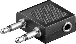 SpeaKa Professional SP-7869752  Jack Audio Adapter Y [2x złącze męskie jack 3,5 mm - 1x złącze żeńskie jack 3,5 mm] czarny