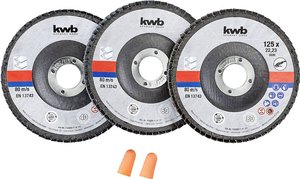 Zestaw szlifierski kwb  712062 125 mm 3 szt.