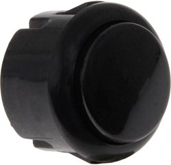 „Micro” Arcadebutton z mikroprzełącznikiem, czarny Przełącznik Joy-it BUTTON-BLACK-MICRO 1 szt.