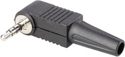 Złącze męskie jack 3,5 mm TRU COMPONENTS 1578905, niklowany, złącze męskie kątowe, 1 szt.