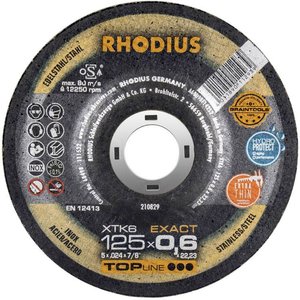 Tarcza tnąca wygięta Rhodius XTK6 EXACT 210829 125 mm 1 szt.