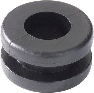 Przepusty HellermannTyton, HV1302-PVC-BK-M1, 633-03020, (Ø x W) 15.9 mm x 9 mm, czarny, 1 szt.
