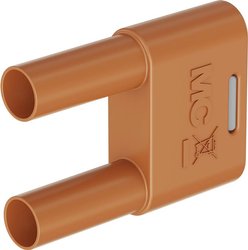 Złączka bananowa Stäubli SKS-4N-19 66.4012-30 Średnica pinu: 4 mm Rozstaw kołków: 19 mm pomarańczowy 1 szt.