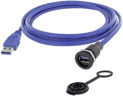 Złącze męskie USB encitech 1310-1015-04, USB Typu-A, 2.00 m, 1 szt.