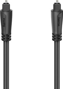 Hama Toslink/optyczne audio cyfrowe kabel [1x złącze męskie optyczne/TOSLINK (ODT) - 1x złącze męskie optyczne/TOSLINK (ODT)] 1.5 m czarny