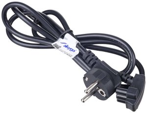 kabel Akyga AK-NB-02A [1x 3-pinowe płaskie - 1x złącze męskie z uziemieniem] 1.50 m
