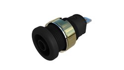 Bezpieczne gniazdo laboratoryjne SEB 2610 F4.8 Gniazdo, niklowane, wtyk płaski 4.8, czarny SKS Hirschmann SEB 2610 F4,8 Ni schwarz Gniazdo do zabudowy bezpieczne 1 szt.