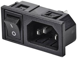 Złącze męskie IEC TRU COMPONENTS TC-10088392, styki: 3, 250 V, 10 A, 1 szt.