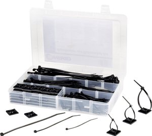 Zestaw opasek kablowych TRU COMPONENTS EPR-350UV 1566622, 100 mm, 142 mm, 190 mm, 1 zest.