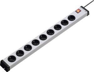 Listwa zasilająca z wyłącznikiem Ehmann Vario Linea 0201x00092301, Złącze bezpieczne, Ilość gniazdek: 9