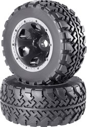 1: 5 Monster Truck Complete Wheels Block Profile 6-szprychowe Koło kompletne 1:5 Reely RE-6478857 aluminiowy 2 szt.