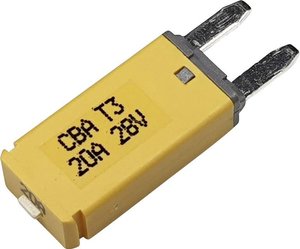 Wyłącznik instalacyjny nożowy Hansor Circuit Breaker Mini, type 3. Manual Reset, 20A CBA3 Series 20A, 28 V, 20 A, 1 szt.