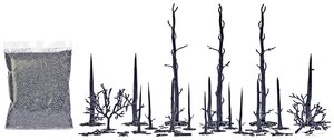 Busch Abgebrannter Wald 1854 Zestaw do budowy drzew    1 zest.