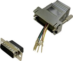 Adapter BKL Electronic 10121123 złącze męskie D-SUB 15-pin - złącze żeńskie RJ45