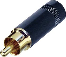Wtyk Cinch seria NYS Rean AV NYS352BG, srebrno-czarny