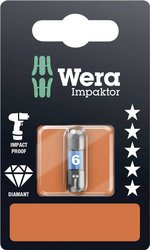 Bit szcześciokątny Wera 05073906001 840/1 IMP DC Impaktor Bits SB SiS 6 mm D 6.3 1 szt.