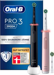 Oral-B Pro 3900 wraz z drugim Rękojeść czarny/różowy Elektryczna szczoteczka do zębów Oral-B Pro3 3900