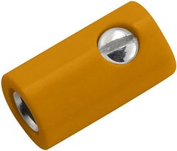 Złącze miniaturowe, O 2,6 mm, proste, pomarańczowe