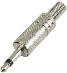 Złącze męskie jack 3,5 mm TRU COMPONENTS 1572331, niklowany, złącze męskie proste, 1 szt.