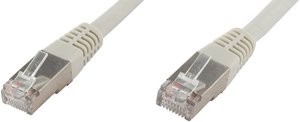 Kabel LAN econ connect F6TP0,5GR, 1 szt., RJ45, CAT 6, S/FTP, 0.50 m, szary