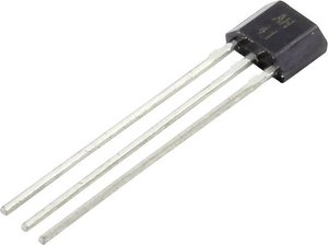TRU COMPONENTS Czujnik Halla AH49EUA 4.5 - 6 V/DC Zakres pomiarowy: +0.0125 - +0.0205 T TO-92  lutowane