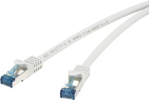 Kabel LAN Renkforce RF-4145289, 1 szt., RJ45, CAT 6a, S/FTP, 5.00 m, szary