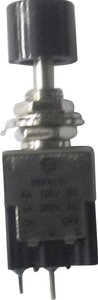 Przełącznik wciskany TRU COMPONENTS TC-PA101A1BK 1587790, 6.2 mm, 250 V/AC, 3 A, 1 szt.