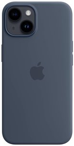 Apple Silicon Case MagSafe Case Apple iPhone 14 niebieski Ładowarka indukcyjna, Odporny na wstrząsy