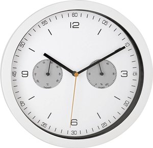Mebus 52826 Sterowany radiowo Zegar ścienny 260 mm x 42 mm biały
