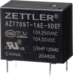 Przekaźnik mocy Zettler Electronics AZ7709T-1AE-6DEF 2349914, monostabilny, 1 cewka, 250 V/AC, 10 A, 1 szt.