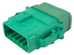 Obudowa złącza pin żeńskiego na kabel TE Connectivity DTM06-12SC-E007, wire-to-wire, piny: 12, 1 szt.