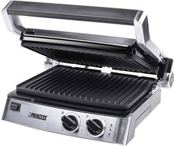Grill kontaktowy Princess, 2000 W, stali szlachetnej, czarny