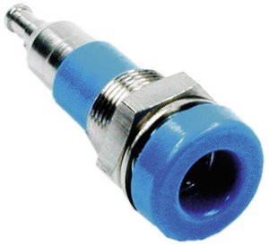 Gniazdo laboratoryjne Złącze żeńskie do wbudowania pionowego Średnica pinu: 4 mm niebieski Stäubli LB-I4R 1 szt.