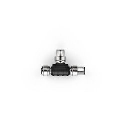 Adapter T typu ATD-M12/8-M12/4 do podłączenia i/o Link i przycisku resetowania dla czujnika bezpieczeństwa RFID SRF Adapter Bernstein ATD-M12/8-M12/4   1 szt.