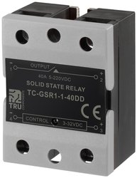 TRU COMPONENTS  Przekaźnik SSR  TC-GSR-1-40DD  40 A  Maksymalne napięcie przełączania: 220 V/DC  Obwód prądu stałego  1 szt.