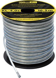 Sinuslive KL-4,0s kabel głośnikowy silverlook cynowany 16,5 m 4 mm² z wtykiem na mini szpuli Zestaw kabli głośnikowych Sinuslive KL-4,0s