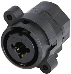 3-biegunowe gniazdo panelowe XLR połączone z gniazdem jack 6,35 mm, stereo, bez styku „przełączania”, pionowy montaż na PCB, sprężyna dociskowa Złącze męskie XLR Rean AV RCJ6FI-V-0 RCJ6FI-V-0, gniazdo, 1 szt.