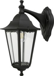 Zewnętrzna lampa ścienna Smartwares Wandleuchte Classico Aluminium/Glas/schwarz 10.009.09