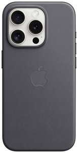 Apple Finewoven Case Futerał backcase Apple iPhone 15 Pro czarny Ładowarka indukcyjna, Odporny na wstrząsy