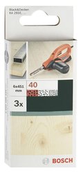 Zestaw 3 szt. Zestaw taśm szlifierskich do Black+Decker Powerfile, czerwona jakość 6 x 451 mm, ziarnistość = 40, do drewna Papier ścierny pas Bosch Accessories  2609256234 451 mm 3 szt.