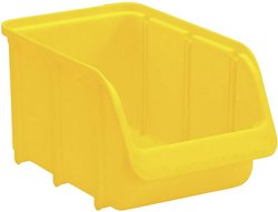 Skrzynka magazynowa Hünersdorff 673200 (S x W x G) 240 x 145 x 125 mm żółty 1 szt.