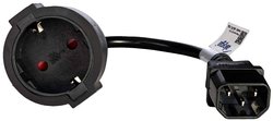Kabel Akyga AK-PC-10A [1x złącze męskie IEC C14 - 1x złącze żeńskie z gniazdem] 0.15 m