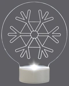 Dekoracyjne oświetlenie bożonarodzeniowe - Płatek śniegu Polarlite LBA-51-008, LED, N/A, (S x W) 4.2 cm x 10.4 cm