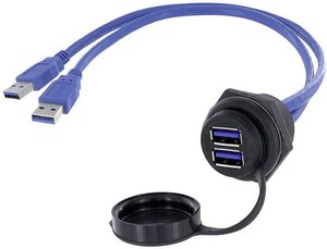 Złącze męskie USB encitech 1310-1036-04, USB Typu-A, 2.00 m, 1 szt.