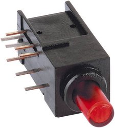 Przełącznik wciskany Mentor R-R 1844.2332, 60 V DC/AC, 0.5 A, 1 szt.