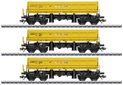Wagon towarowy zamknięty Märklin 48459 H0 zestaw 3 wagonów wywrotki bocznej Wiebe, MHI