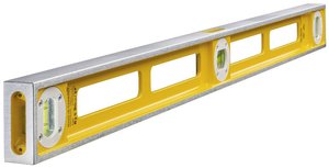 Poziomica STABILA Typ 83 S, 80 cm, niezwykle wytrzymały profil z odlewanego ciśnieniowo aluminium, 1 libella pozioma, 2 libelle pionowe, otwory uchwytowe, Made in Germany Lekka poziomica Stabila 2545