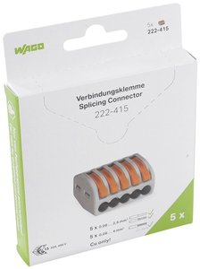 Złącze zaciskowe WAGO 222-415, PIN: 5, 400 V/AC, 32 A, 5 szt.